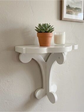 White Floating Decorative Wall Shelf